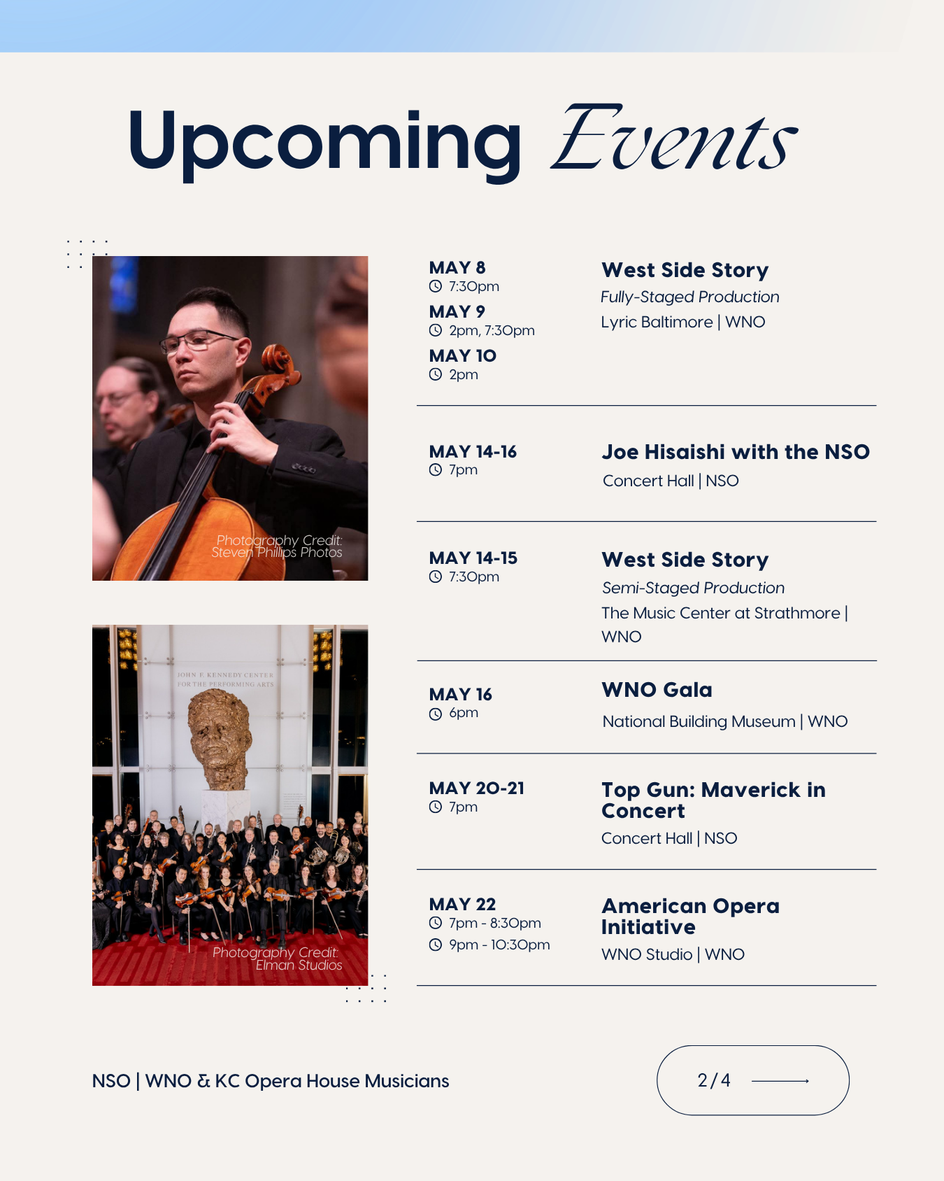 Upcoming Events - April & May